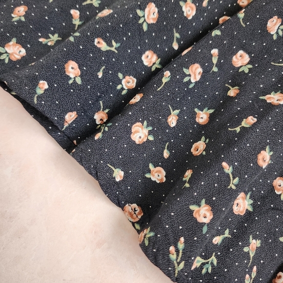 DAVID DEAN x VINTAGE 90s circle skirt in micro floral button up size 10 - Picture 8 of 8